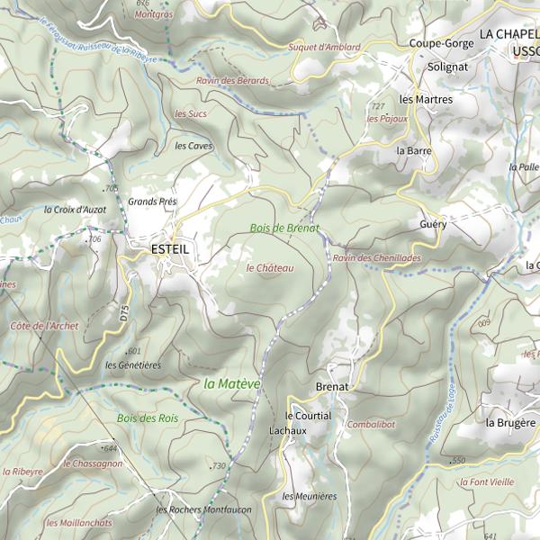 Plan cartographique de Puy d'Esteil