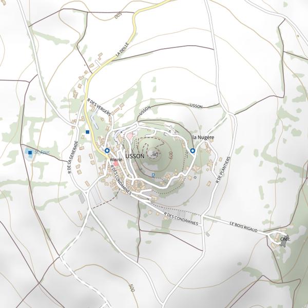 Plan cartographique de Puy d'Usson