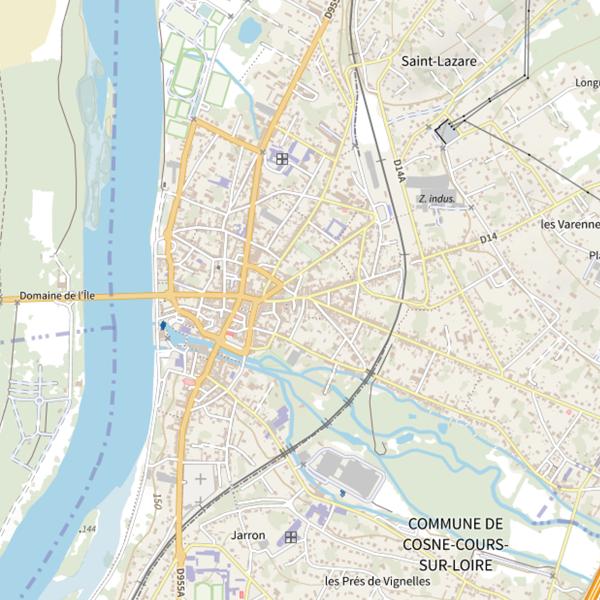Plan cartographique de Quincaillerie Cosnoise