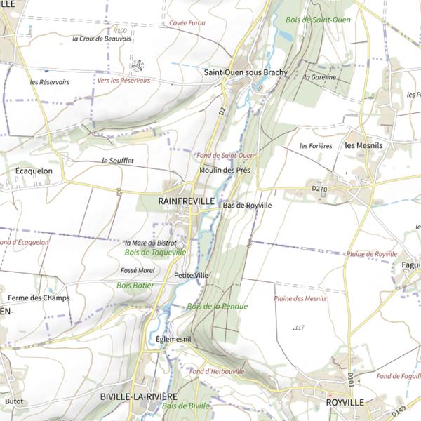 Plan cartographique de Rainfreville
