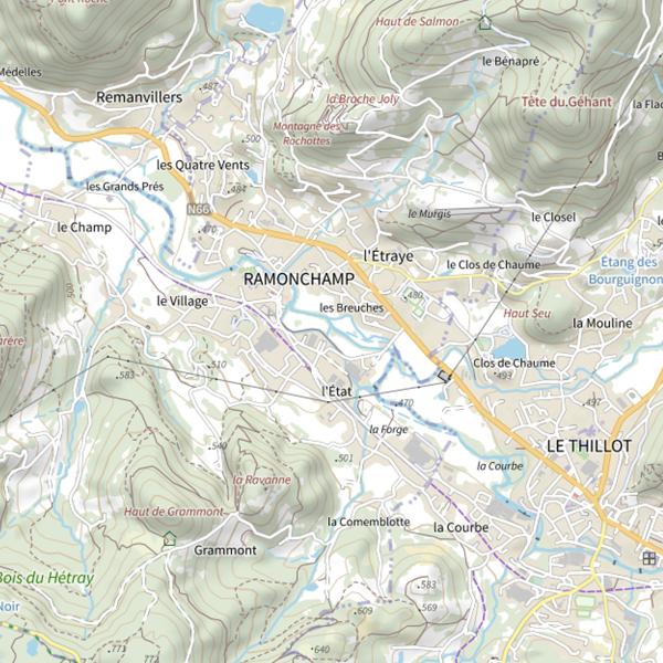 Plan cartographique de Ramonchamp