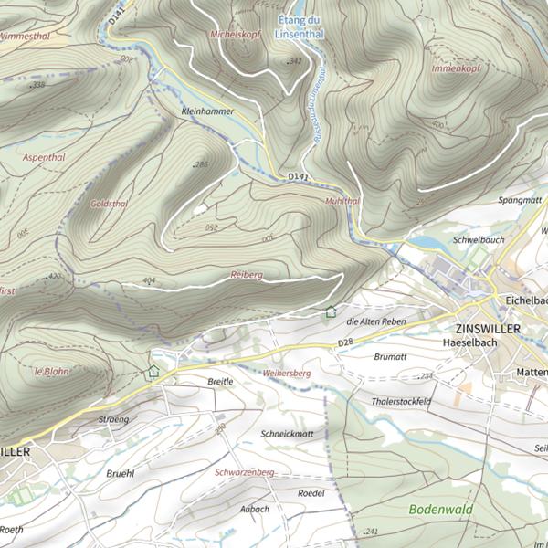 Plan cartographique de Rehberg