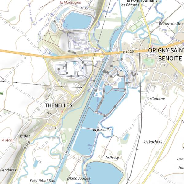 Plan cartographique de Réservoir (Aisne)