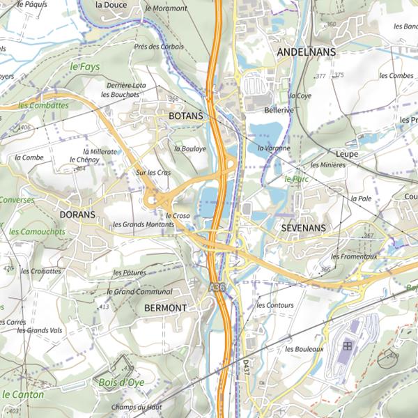 Plan cartographique de Réservoir carnassiers - Emprunt 9
