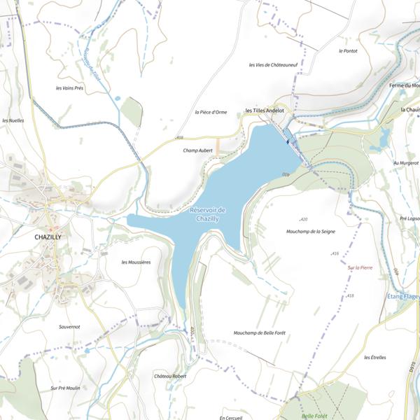 Plan cartographique de Réservoir de Chazilly