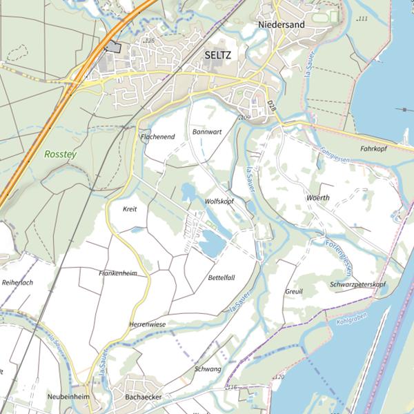 Plan cartographique de Réservoir des Cigognes
