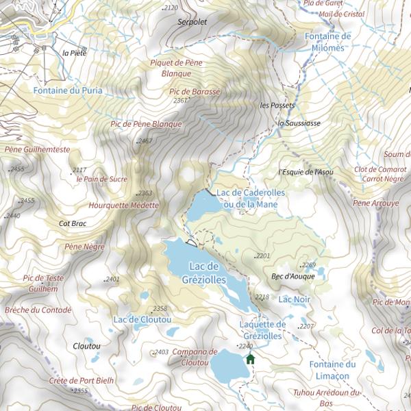 Plan cartographique de Réservoir des Laquets