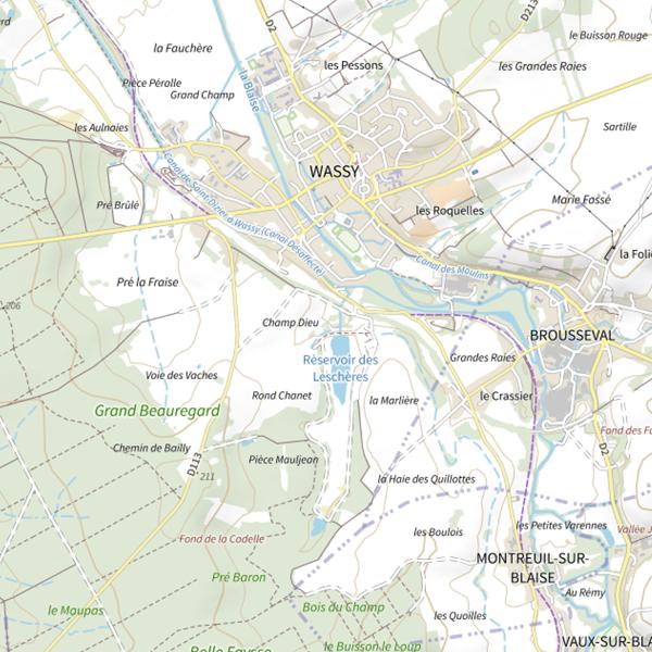 Plan cartographique de Réservoir des Lescheres