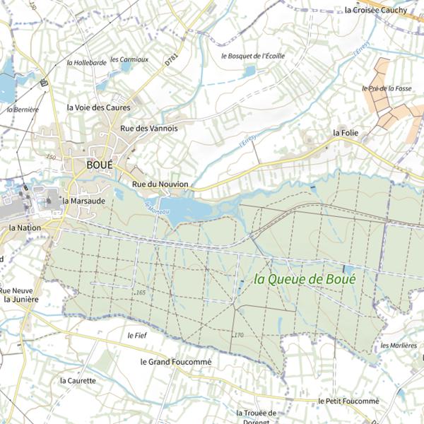 Plan cartographique de Réservoir du Canal