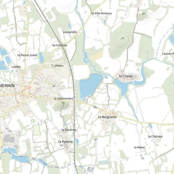 Plan cartographique de Réservoir mouche de la Sablonnière