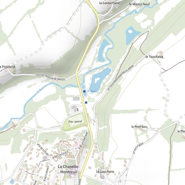 Plan cartographique de Réservoir mouche des près de la Chapelle (Hiver)