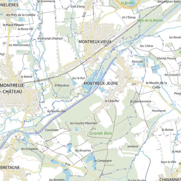 Plan cartographique de Réservoir Nord