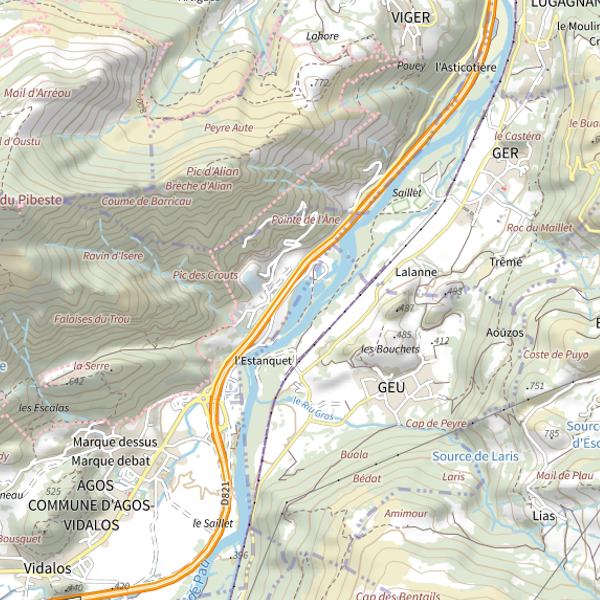 Plan cartographique de Réservoir truite hivernal - Lac Vert