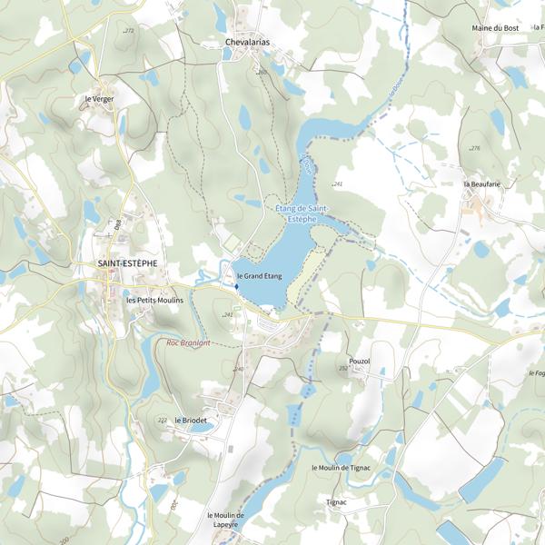 Plan cartographique de Réservoir truites de Saint-Estèphe