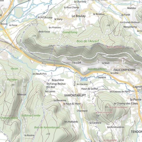 Plan cartographique de Restauration ruisseau des Neufs Prés