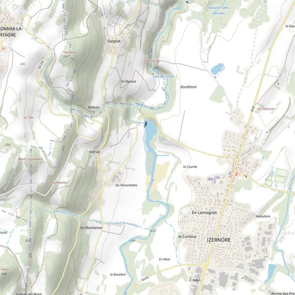 Plan cartographique de Retenue d'Intriat
