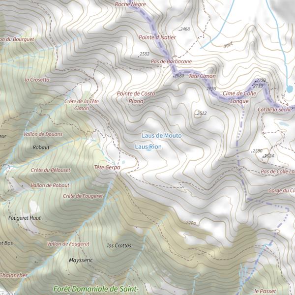 Plan cartographique de Rions