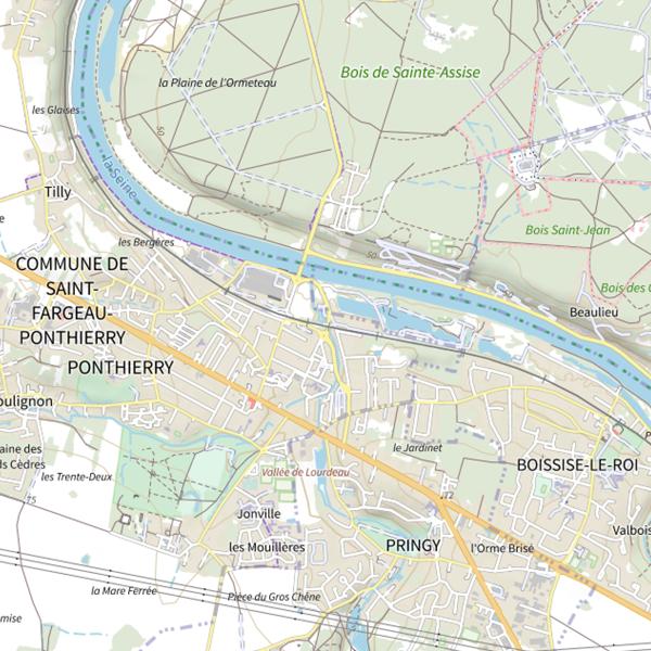 Plan cartographique de Rivière de l'Ecole