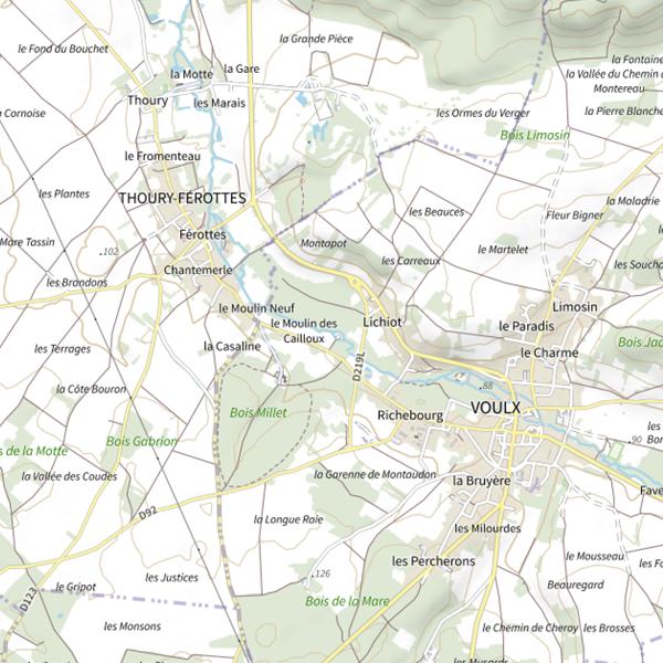 Plan cartographique de Rivière de l'Orvanne : l'Orvanne L'Orvannaise