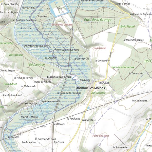 Plan cartographique de Rivière de l'Ourcq