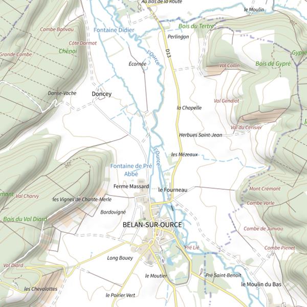 Plan cartographique de Rivière des Flotteurs
