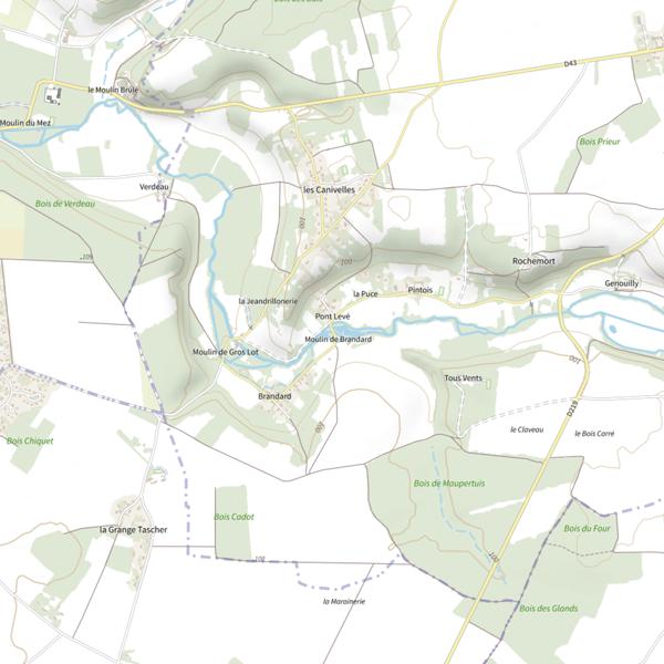 Plan cartographique de Rivière du Betz (Seine-et-Marne)