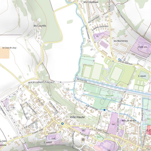 Plan cartographique de Rivière du Durtein