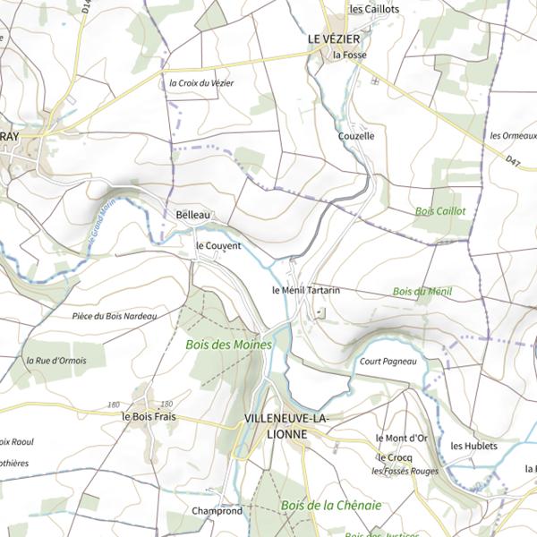 Plan cartographique de Rivière du Grand Morin (Marne)