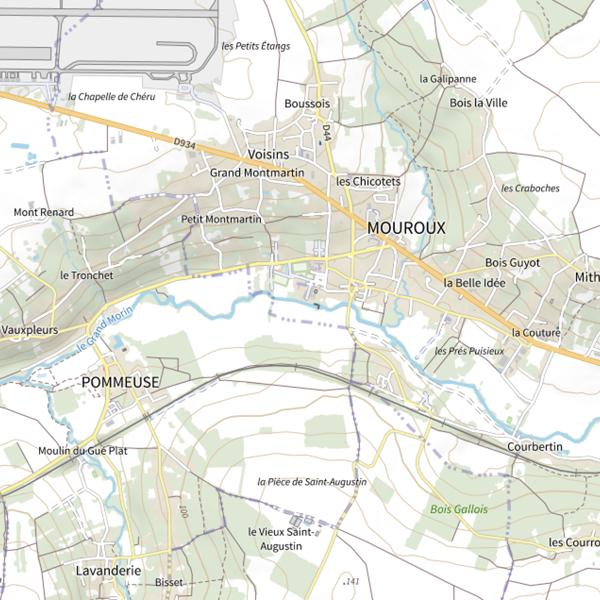 Plan cartographique de Rivière du Grand Morin (Seine-et-Marne)
