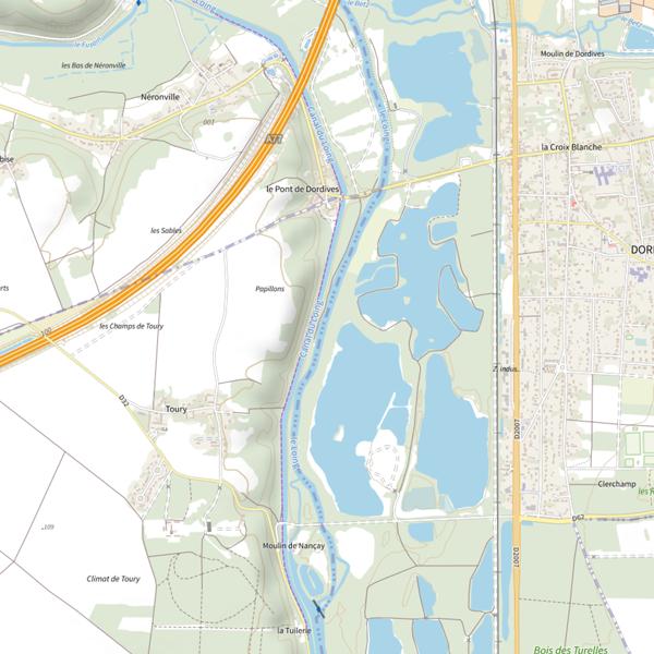 Plan cartographique de Rivière du Loing (Loiret)