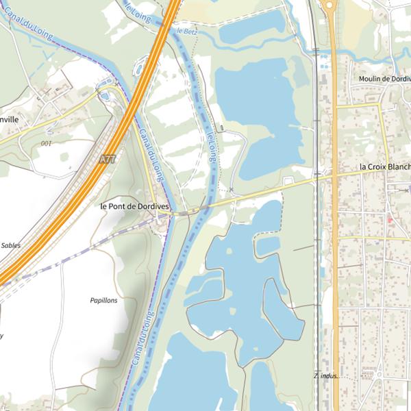 Plan cartographique de Rivière du Loing (Seine-et-Marne)