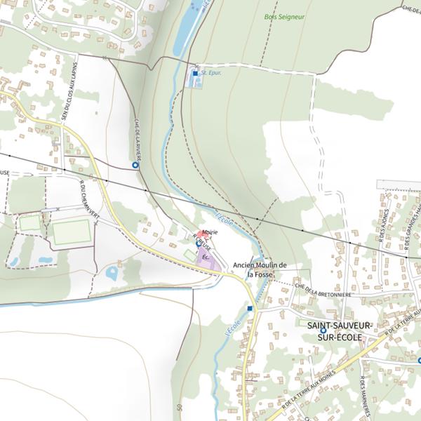 Plan cartographique de Rivière école