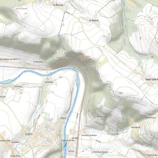 Plan cartographique de Rochers de la Houlle