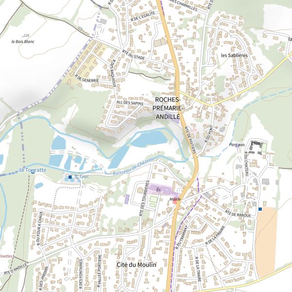Plan cartographique de Roches Premarie