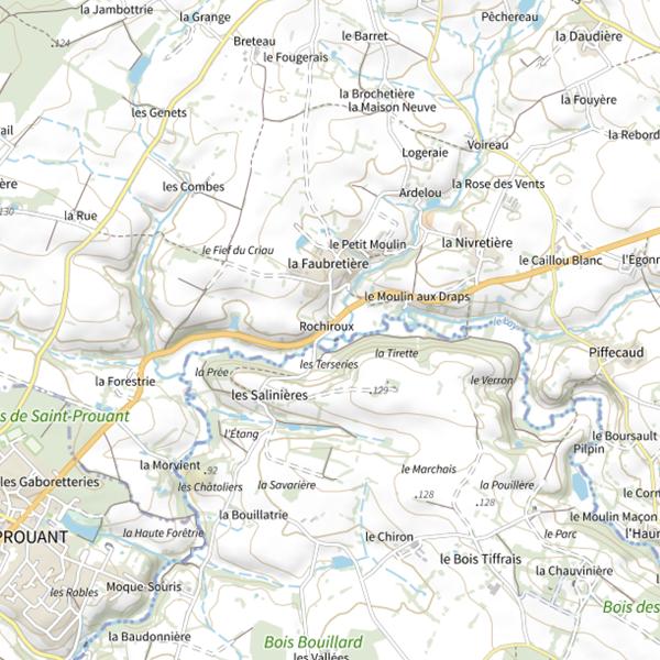 Plan cartographique de Rochiroux, Le Grand Lay