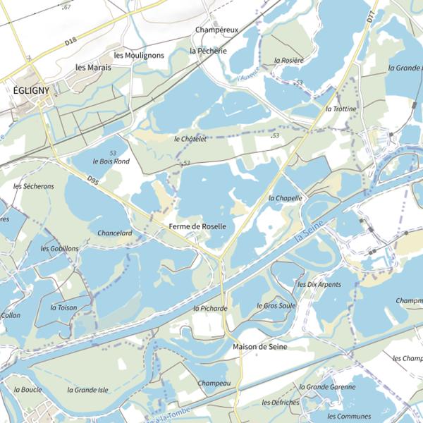 Plan cartographique de Roselle