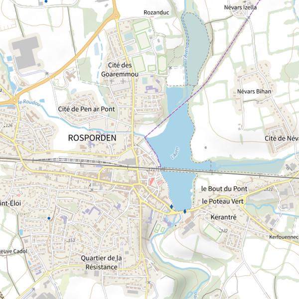Plan cartographique de Rosporden