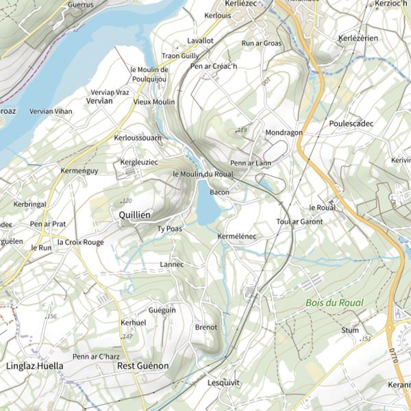 Plan cartographique de Roual