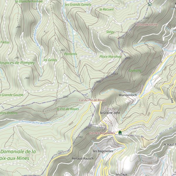 Plan cartographique de Ru Basse de la Grande Goutte