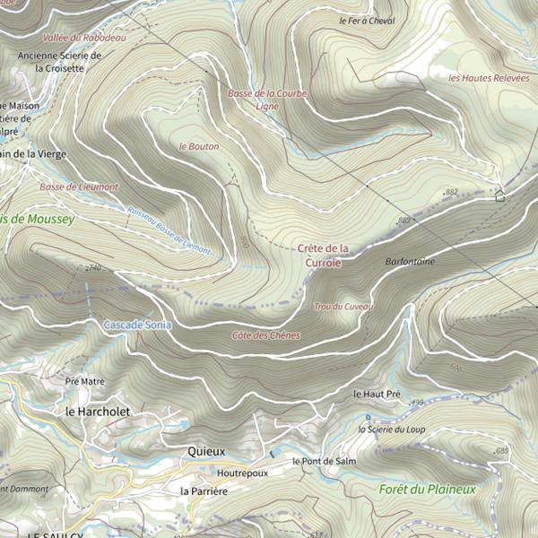 Plan cartographique de Ru Basse de Liemont