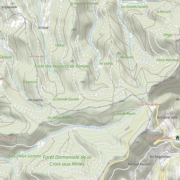 Plan cartographique de Ru Basse Perreux