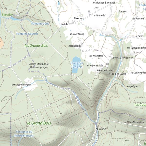 Plan cartographique de Ru Bon Vin