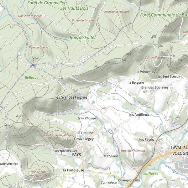 Plan cartographique de Ru d'Antilleux