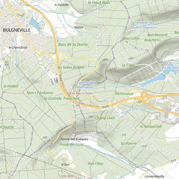 Plan cartographique de Ru d'Arceau