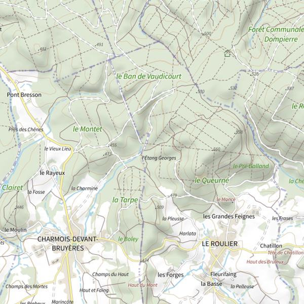 Plan cartographique de Ru d'Argent