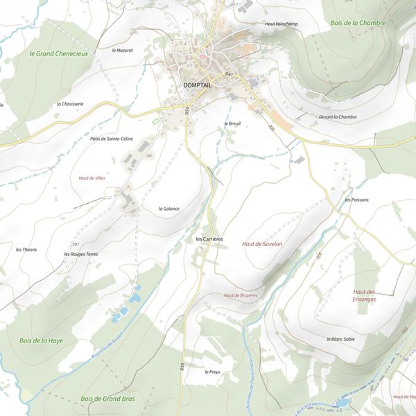 Plan cartographique de Ru de Bazien