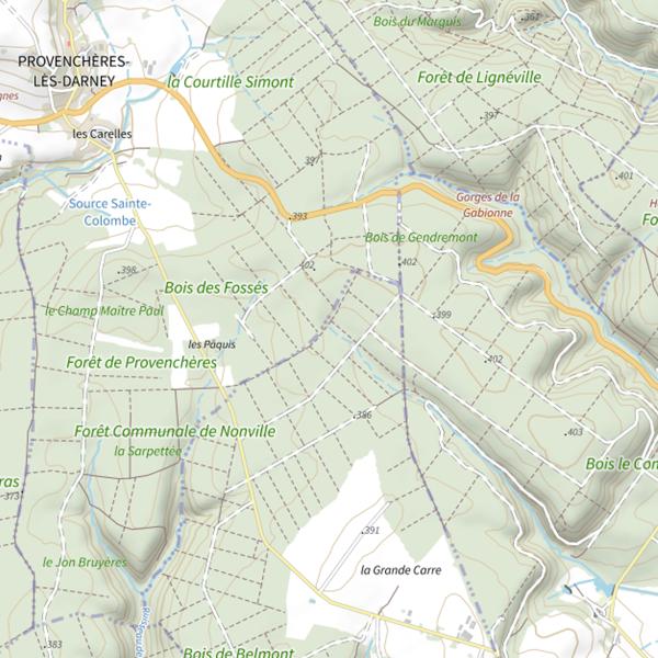 Plan cartographique de Ru de Belmont
