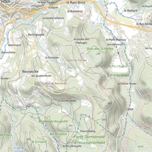 Plan cartographique de Ru de Berlingoutte