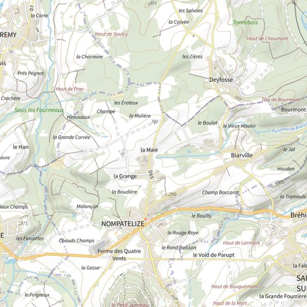 Plan cartographique de Ru de Biarville