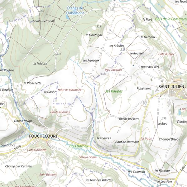 Plan cartographique de Ru de Bolinvaux